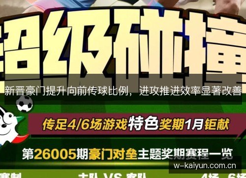 新晋豪门提升向前传球比例,进攻推进效率显著改善 新晋豪门提升向前传球比例,进攻推进效率显著改善